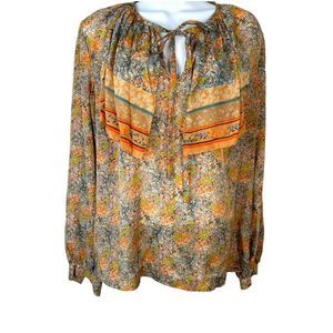 Vintage 70s Barbara Colvin & Co Blouse Tunic Boho Peasant Prairiecore Womens L M